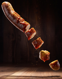 Currywurst Scheiben
